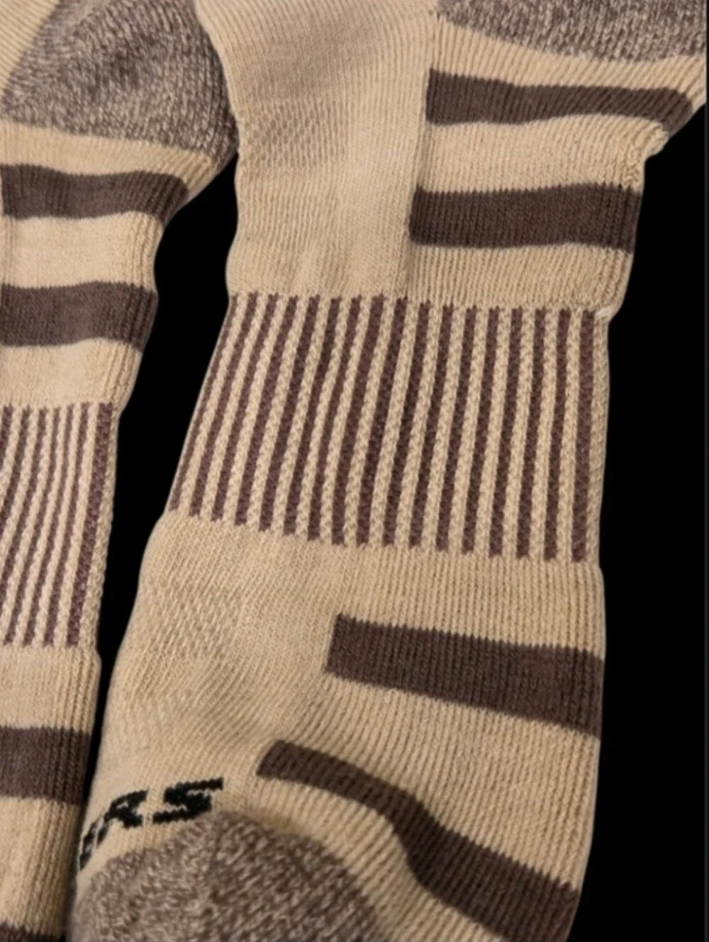 Skechers Men's Beige & Brown Athletic Socks Arch Support 5 Pair Brand New